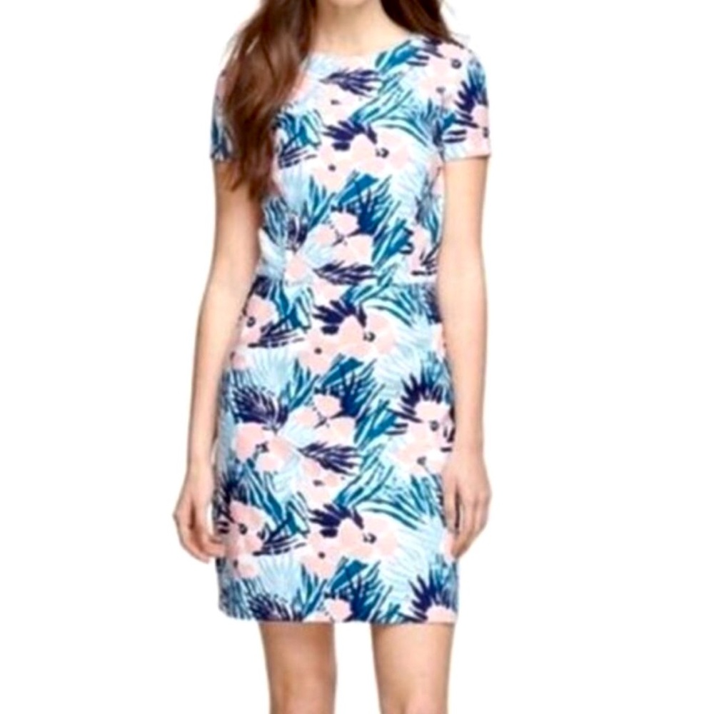 Brooks Brothers Red Fleece - Hibiscus Print Dress Size 8